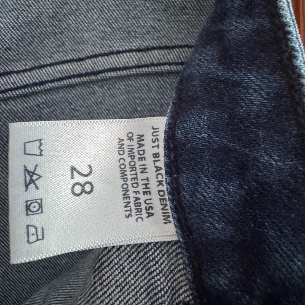 Just Black Denim the Patch Pocket wide Leg Medium Blue Wide-Leg Women's Jeans 28 - Picture 14 of 15